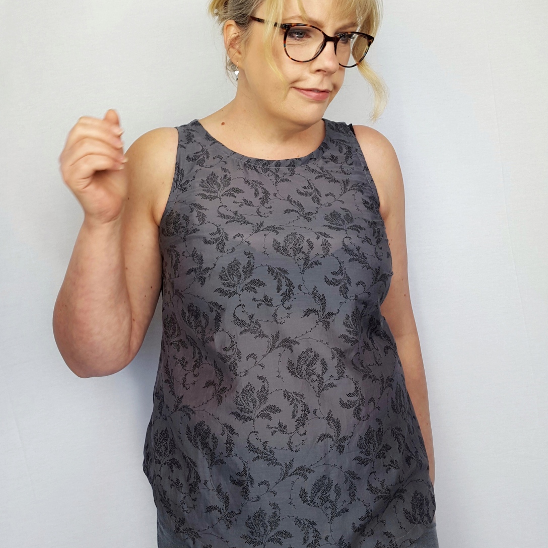 Sewing a Woven Tank Top – aka the one where I make ALL the fit adjustments!
