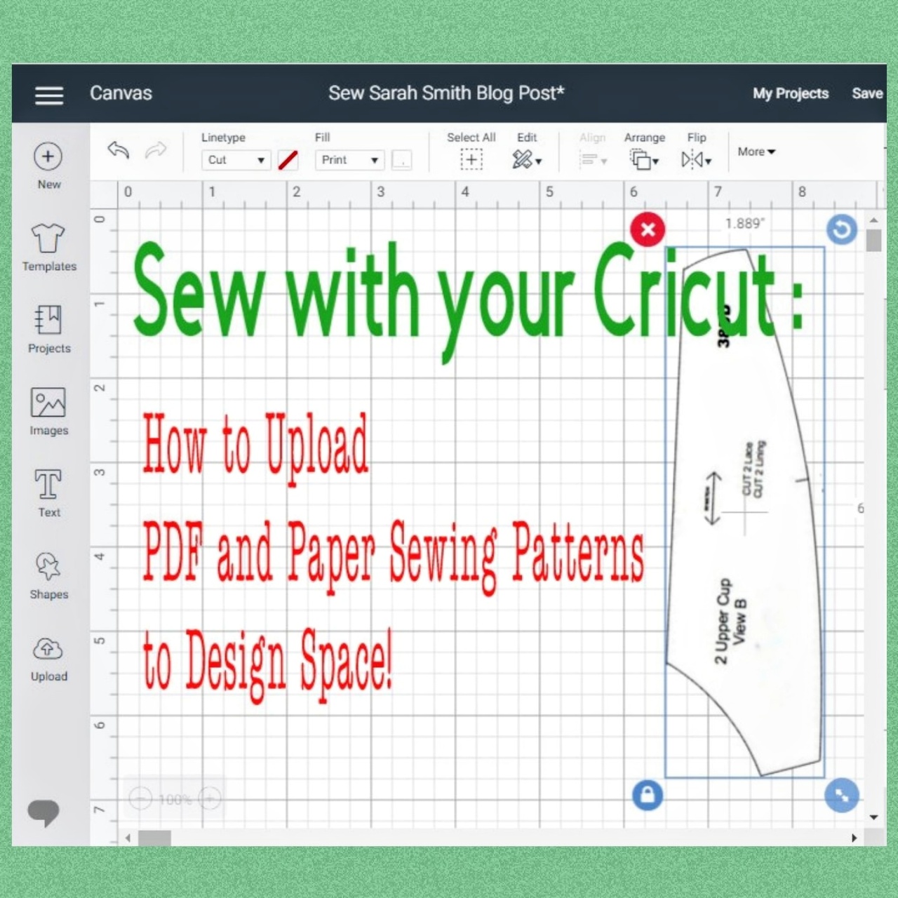 Sew with your Cricut : How to Convert and Upload PDF and Paper